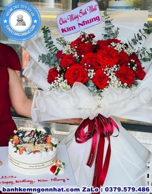Combo Bánh Kem Và Hoa Tươi 72